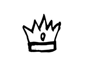 The crown is a black outline on a transparent background