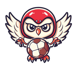 Obraz premium vector logo of an owl mascot for a football team