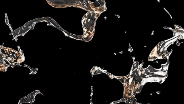 3D Pouring Hot Tea, Drink, or Whiskey