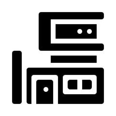 modern house glyph icon