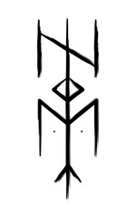Full editable collection of norse symbols as goddess, witch, skadi, hel, freya and more.	