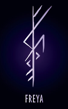 Full editable collection of norse symbols as goddess, witch, skadi, hel, freya and more.	