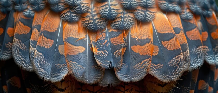 Close-up of an owl's feathers