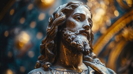 Jesus as the redeemer watching over the earth from space