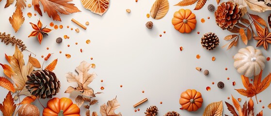 social media Thanksgiving background with light color theme