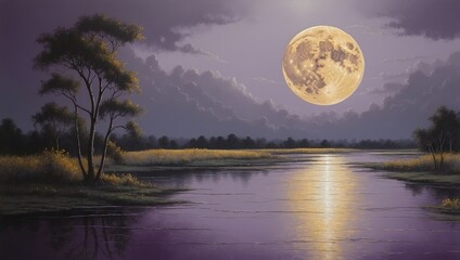 moon over the river
