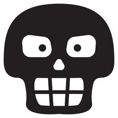 skull horror halloween skeleton solid glyph