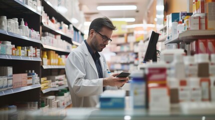 Portrait of research scientist in a biochemistry lab