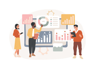 Business analysis isolated concept vector illustration.