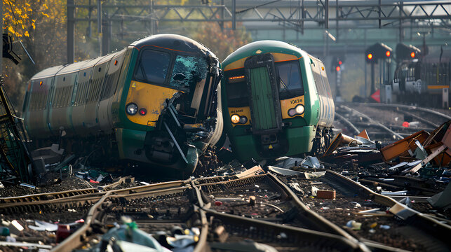 Two trains collided head on
