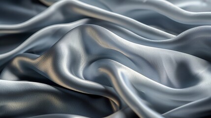 Obraz premium A silky fabric cascading over a smooth surface, creating gentle waves and highlighting the fabric's soft and luxurious texture.