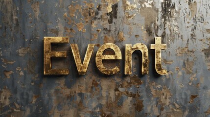 Antique Gold Celebration and Party concept art poster.