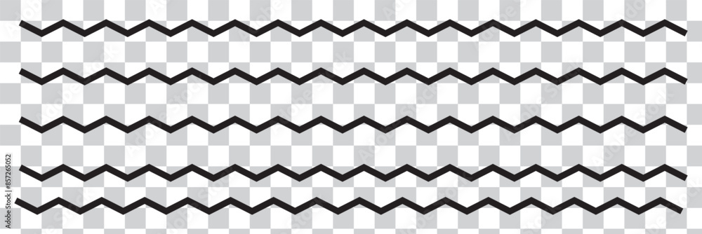 Poster wavy lines. set of wavy horizontal lines. wavy zigzag lines. zig-zag vector elements