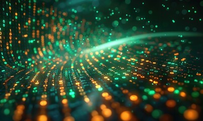 Future memory icon of digital technology web Abstract movement of digital data flow