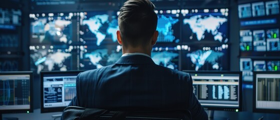 Cybersecurity analyst using advanced threat detection software