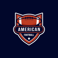 American football logo badge template