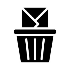 trash glyph icon