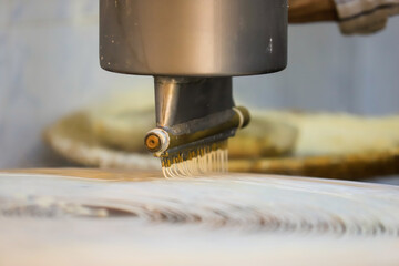 Kadayif pouring machine, Antakya, Hatay, Türkiye