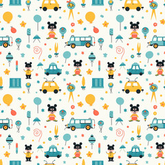 seamless pattern with kids