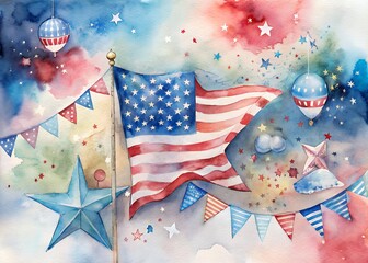 Obraz premium of America celebration of the day. Independence Day is an American national holiday. 