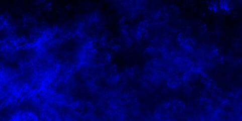 Blue background with clouds, dark blue grunge texture with grainy, Light ink canvas for modern creative grunge design. Watercolor on deep dark blue paper background. Vivid textured aquarelle painted	

