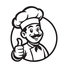 Chef logo,icon.vector illustration on white background