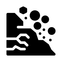 landslide glyph icon