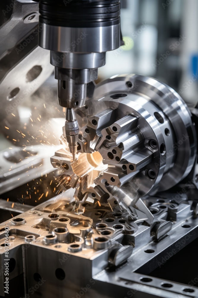 Aufkleber precision cnc machining of rocket engine component highlighting aerospace industry complexity