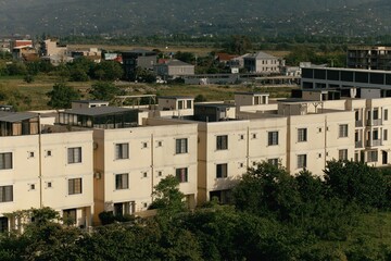 Obraz premium houses in the city