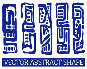Vector abstract shape with nature and vibrant theme