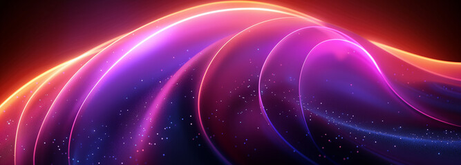 Obraz premium Neon Arcs Wallpaper