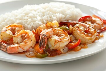 Vibrant Caribbean Blaze Shrimp with Pearly White Flesh