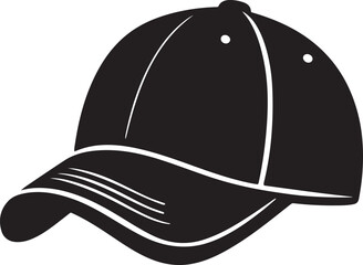 Baseball hat icon. Cap silhouette vector illustration.