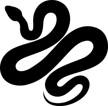 Snake logo vector icon illustration on flat design