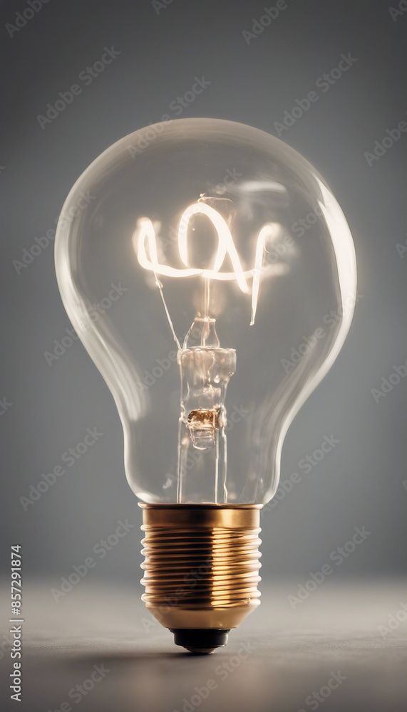 Poster lightbulb isolated on transparent background