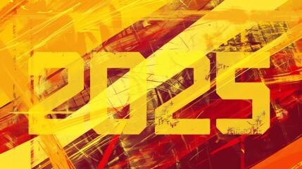 Fototapeta premium A vibrant abstract artwork featuring the number 
