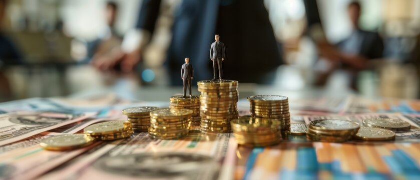 Entrepreneurs planning financial aspects of business expansion