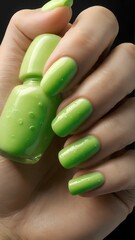 Intricate Nail Art Design with Vibrant Colors and Textured Patterns on Elegant Manicured Hand