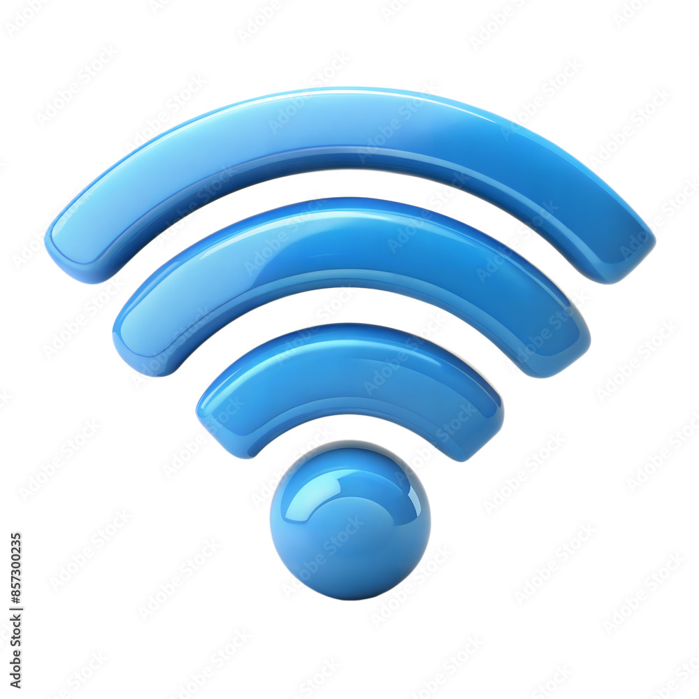 Wall mural wifi icon on transparent background