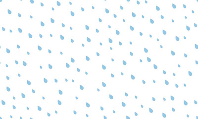 Rain seamless pattern. Falling drops of water. Rain background.