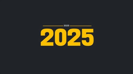 The image features the year "2025" in bold yellow font on a dark background
