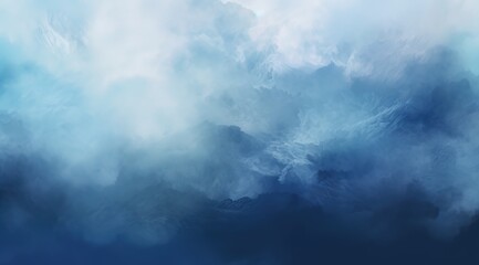 Abstract blue watercolor background with dark clouds. 
