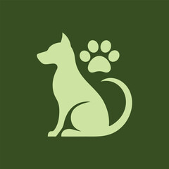 Pet logo design template. Pet care vector icon illustration. Cat, dog logo design.