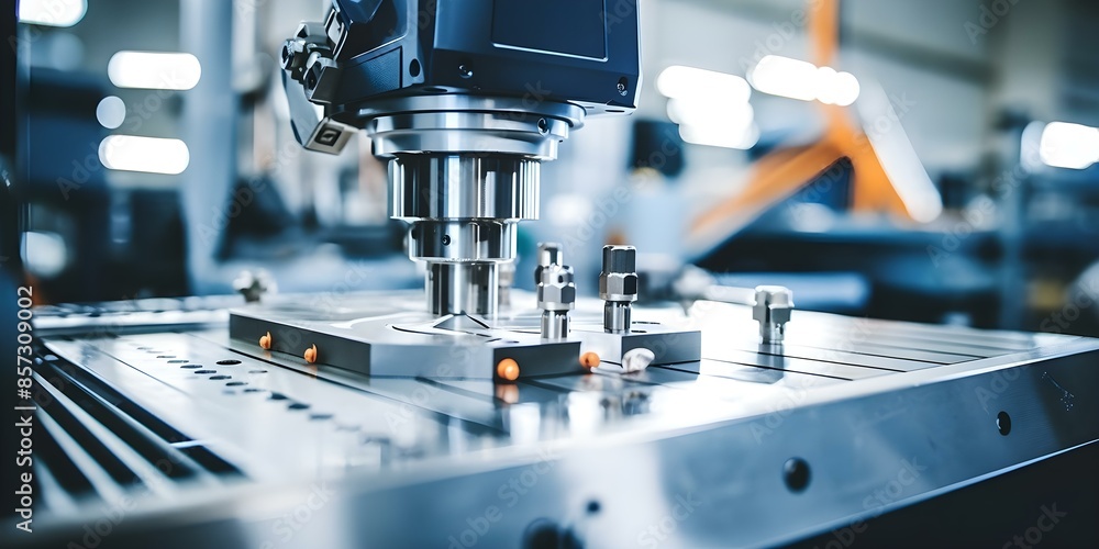 Poster quality control machines for cnc milling and coordinate measurement processes. concept qc equipment,