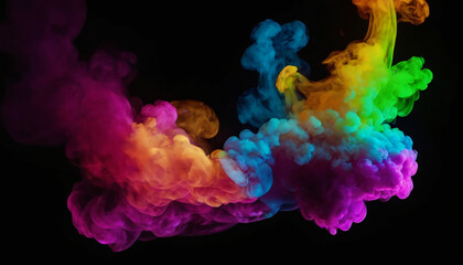 Fototapeta premium abstract colorful gradient neon smoke background