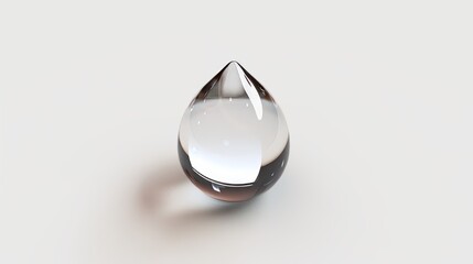 Fototapeta premium Realistic product photography of water droplet on white background isolated image