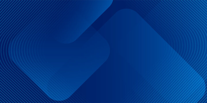 Abstract blue background with glowing geometric lines. Modern blue gradient square shape design. Futuristic technology concept. Suit for brochure, corporate, website, poster, banner, line arts