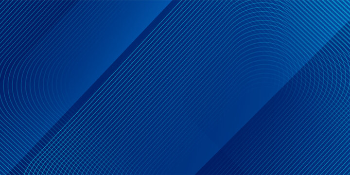 Abstract blue background with glowing geometric lines. Modern blue gradient square shape design. Futuristic technology concept. Suit for brochure, corporate, website, poster, banner, line banner