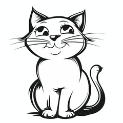 Obraz premium cat cartoon vector 