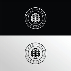 ModaStyle Outfits Interlocking Letter Mark MSO Clothig Brand Logo Design